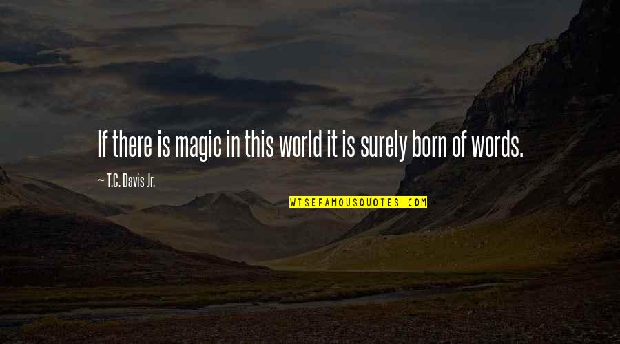 Melden Quotes By T.C. Davis Jr.: If there is magic in this world it
