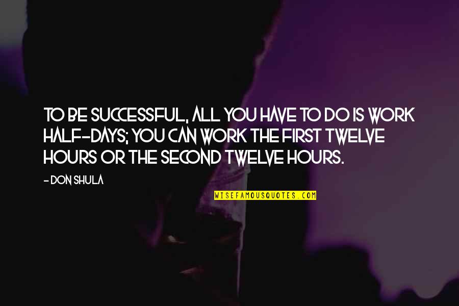 Meles Zenawi Quotes By Don Shula: To be successful, all you have to do
