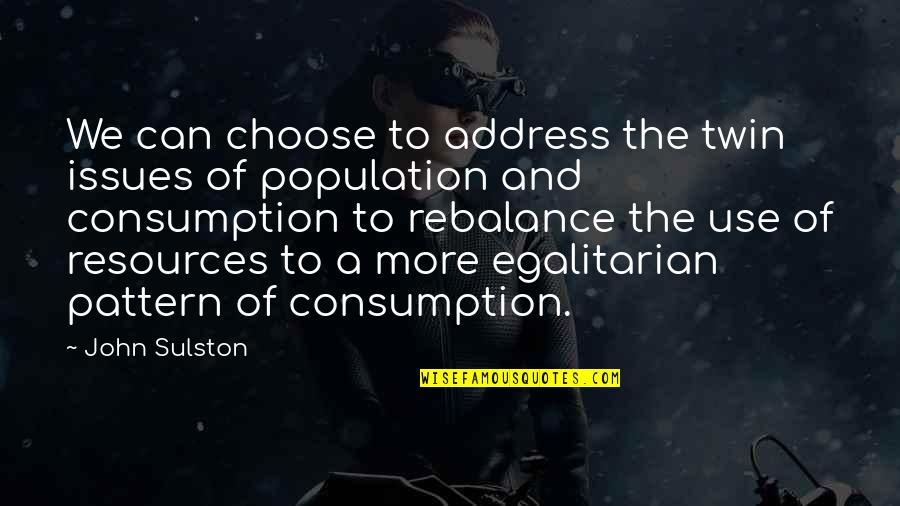 Melindroso En Quotes By John Sulston: We can choose to address the twin issues Melindroso En Quotes By John Sulston: We can choose to address the twin issues