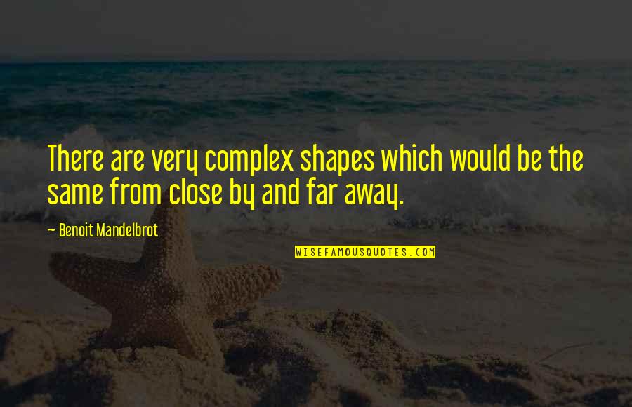 Melissus Of Samos Quotes By Benoit Mandelbrot: There are very complex shapes which would be Melissus Of Samos Quotes By Benoit Mandelbrot: There are very complex shapes which would be