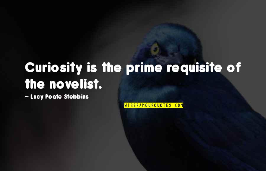 Mellie Grant Quotes By Lucy Poate Stebbins: Curiosity is the prime requisite of the novelist.