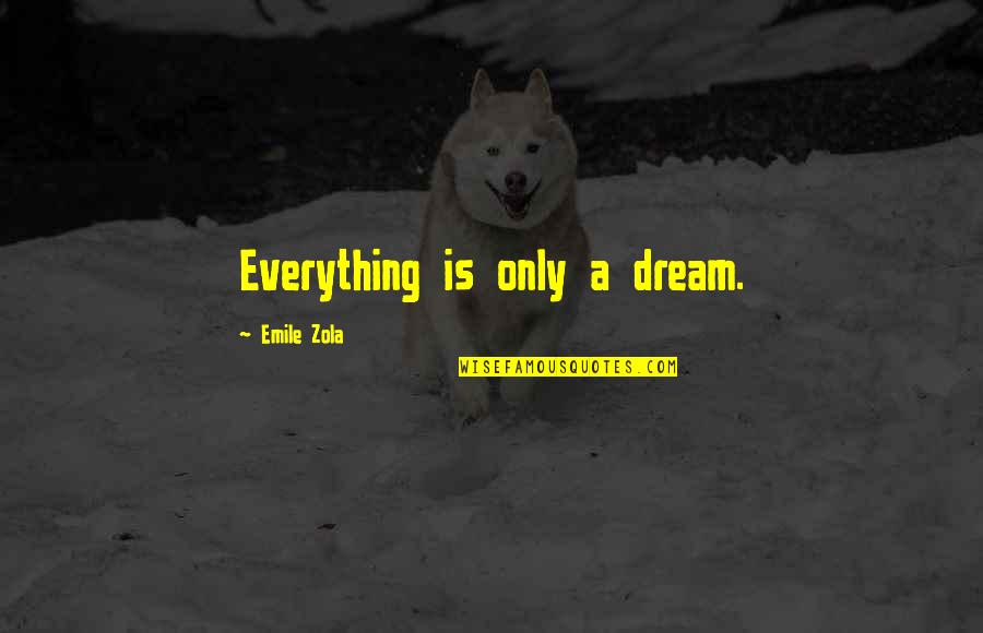 Melman X Quotes By Emile Zola: Everything is only a dream.