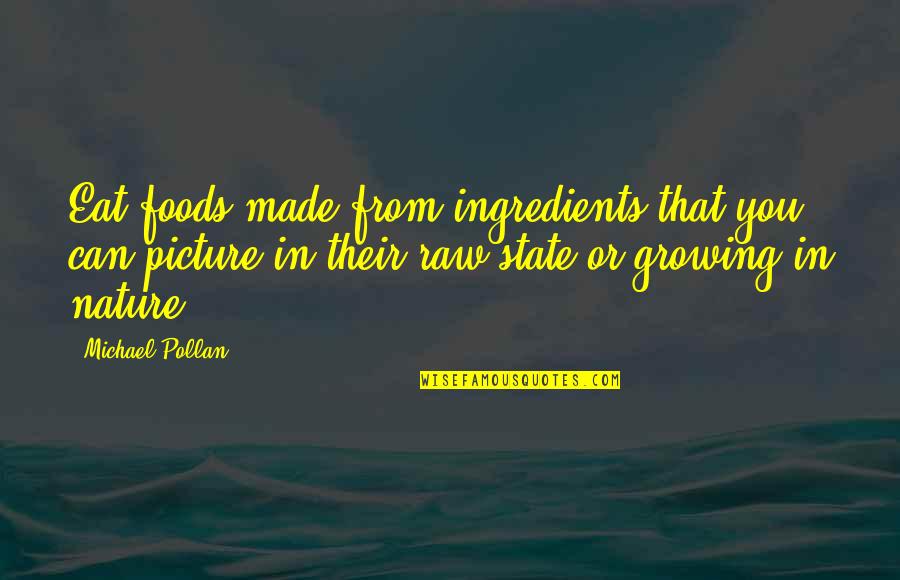 Melmoth Book Quotes By Michael Pollan: Eat foods made from ingredients that you can Melmoth Book Quotes By Michael Pollan: Eat foods made from ingredients that you can