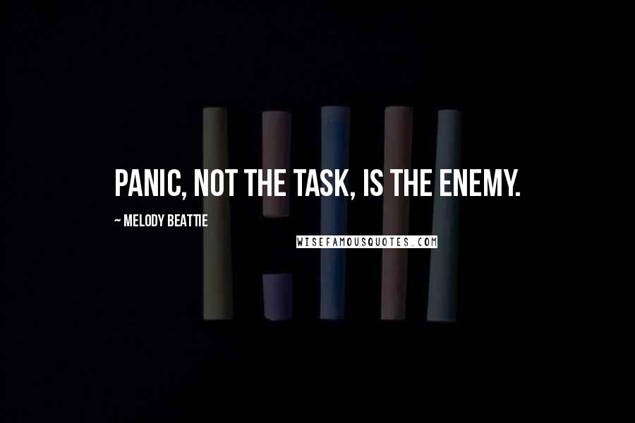 Melody Beattie quotes: Panic, not the task, is the enemy.