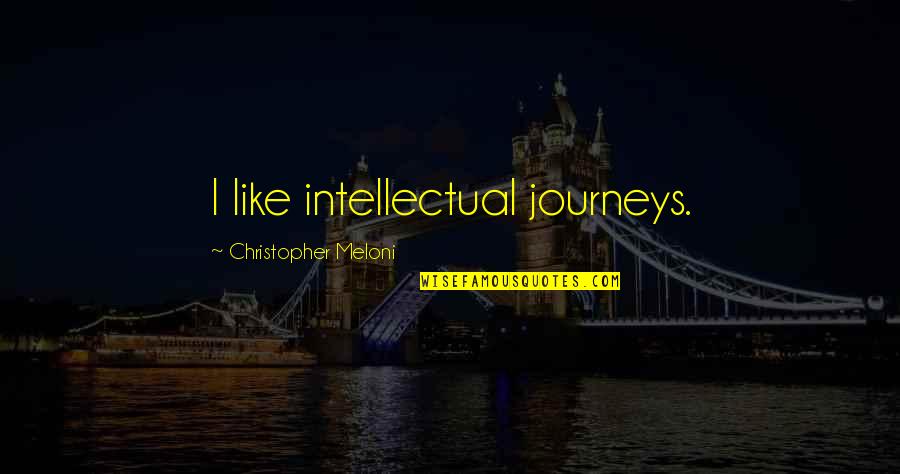 Meloni Quotes By Christopher Meloni: I like intellectual journeys.