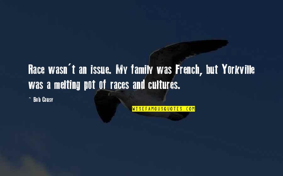 Melting Pot Quotes By Bob Cousy: Race wasn't an issue. My family was French,