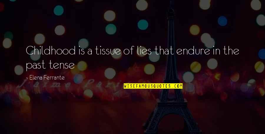 Melwin Cedeno Quotes By Elena Ferrante: Childhood is a tissue of lies that endure Melwin Cedeno Quotes By Elena Ferrante: Childhood is a tissue of lies that endure