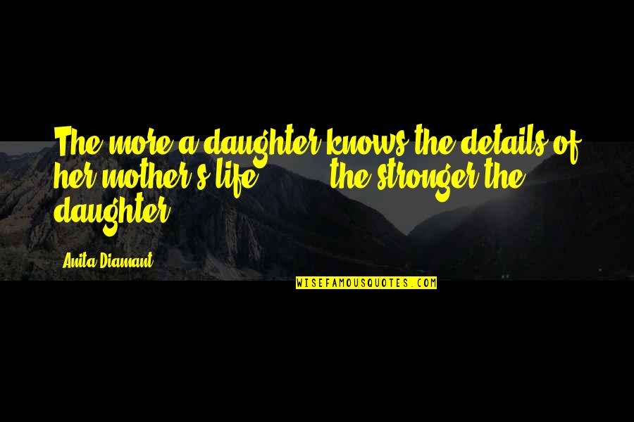 Memaksakan Quotes By Anita Diamant: The more a daughter knows the details of Memaksakan Quotes By Anita Diamant: The more a daughter knows the details of