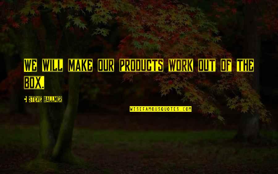 Memanfaatkan Nominalisasi Quotes By Steve Ballmer: We will make our products work out of Memanfaatkan Nominalisasi Quotes By Steve Ballmer: We will make our products work out of