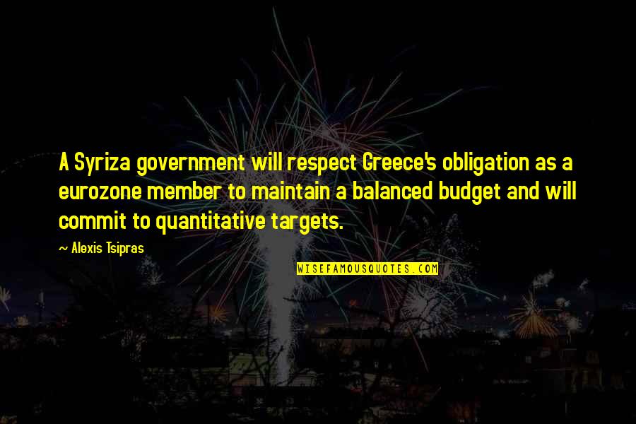 Member Quotes By Alexis Tsipras: A Syriza government will respect Greece's obligation as