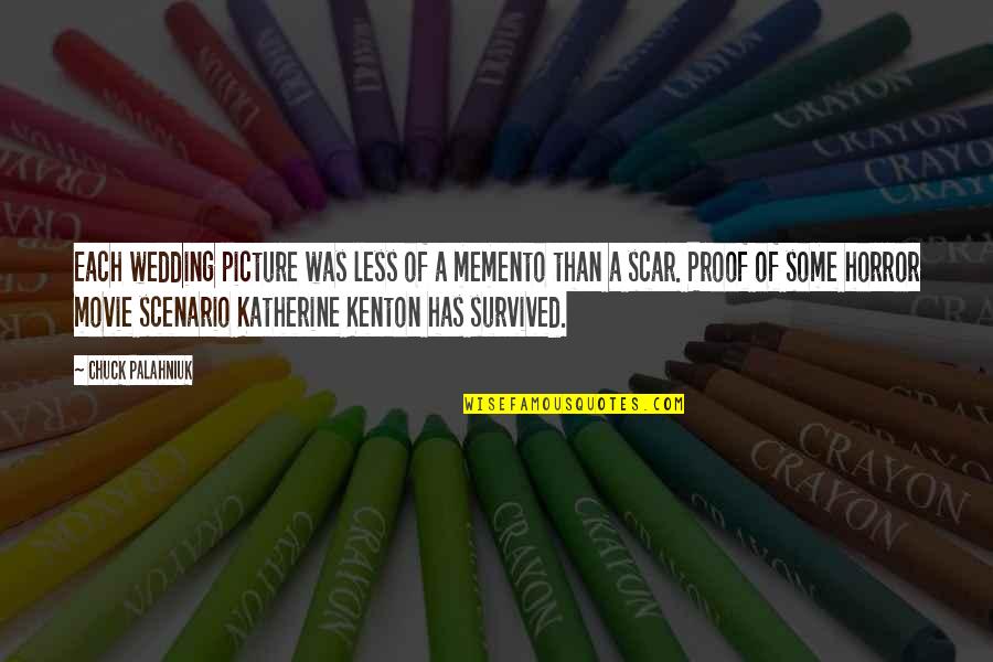 Memento Quotes By Chuck Palahniuk: Each wedding picture was less of a memento