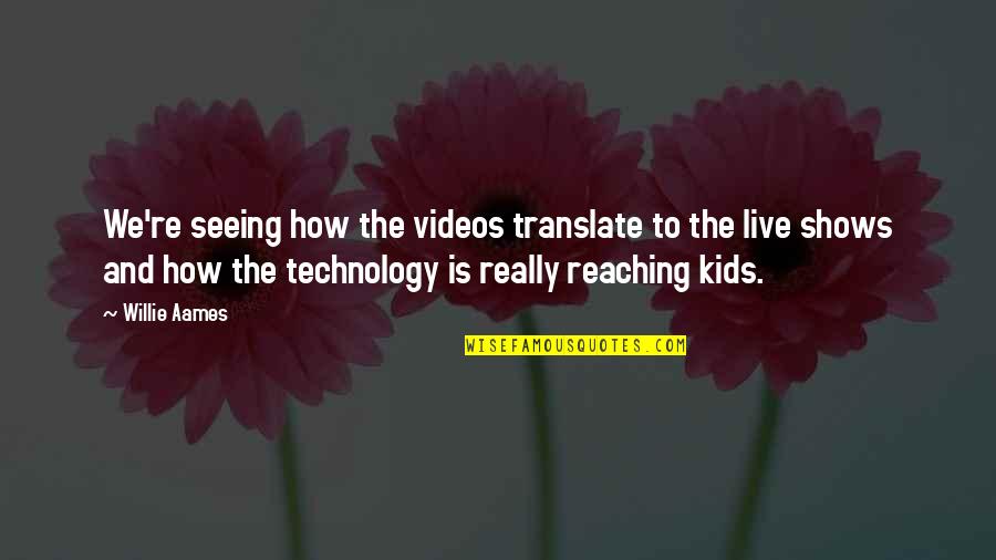 Memorable Place Quotes By Willie Aames: We're seeing how the videos translate to the Memorable Place Quotes By Willie Aames: We're seeing how the videos translate to the
