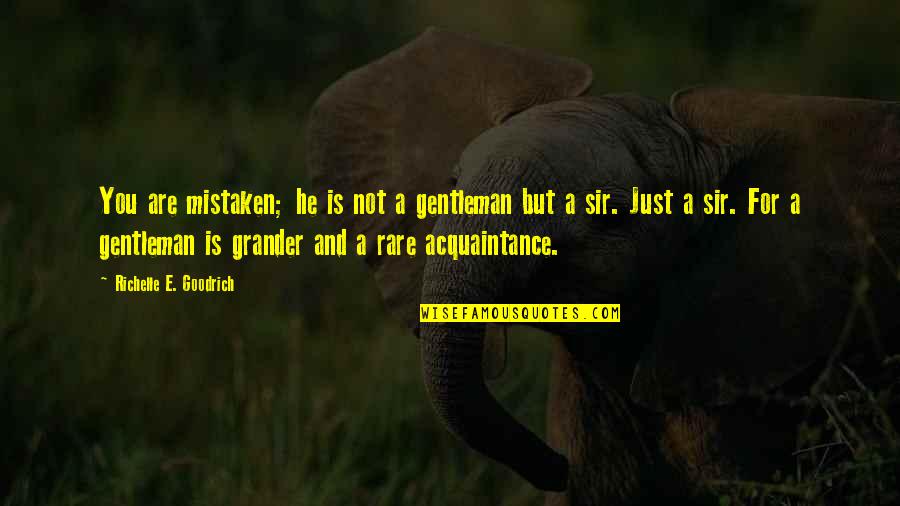 Memori Quotes By Richelle E. Goodrich: You are mistaken; he is not a gentleman