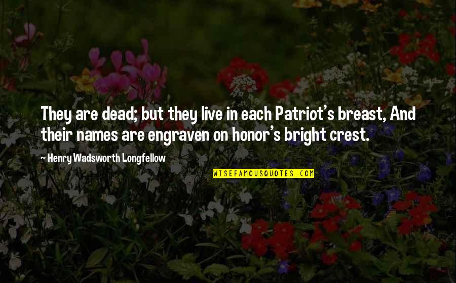 Memorial Day Quotes By Henry Wadsworth Longfellow: They are dead; but they live in each