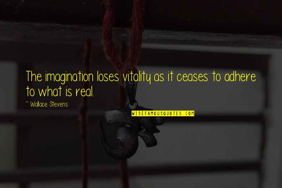 Memories Of Losing A Loved One Quotes By Wallace Stevens: The imagination loses vitality as it ceases to