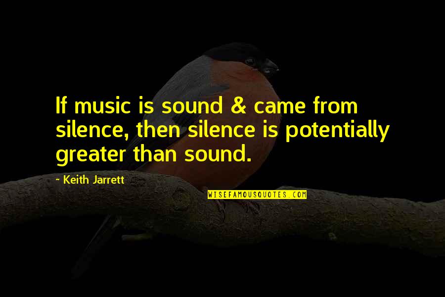 Memorizing Scripture Quotes By Keith Jarrett: If music is sound & came from silence,