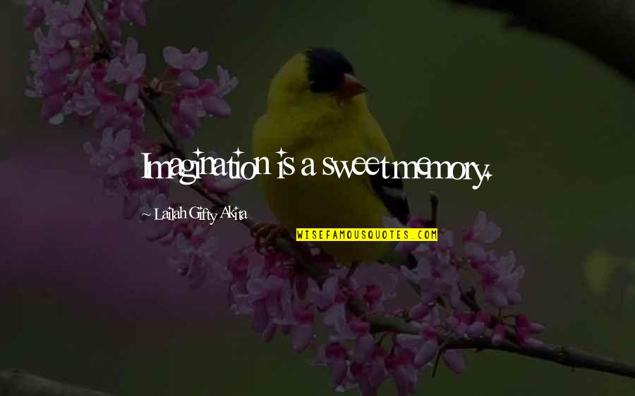 Memory And Imagination Quotes By Lailah Gifty Akita: Imagination is a sweet memory.