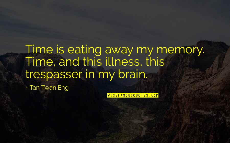 Memory And Time Quotes By Tan Twan Eng: Time is eating away my memory. Time, and