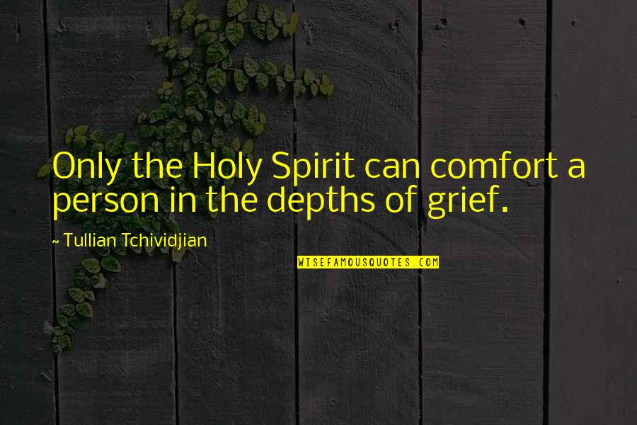 Memory Lane Love Quotes By Tullian Tchividjian: Only the Holy Spirit can comfort a person