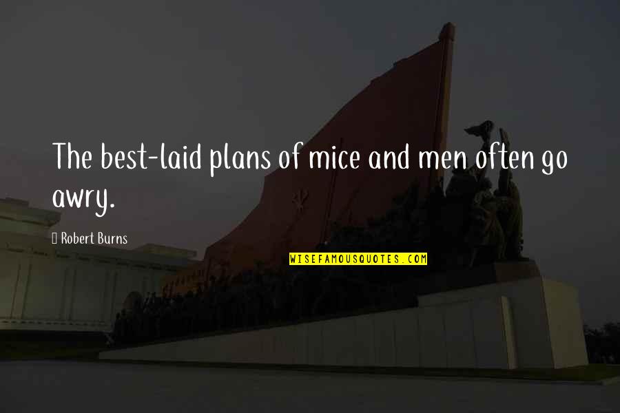Men And Mice Quotes By Robert Burns: The best-laid plans of mice and men often