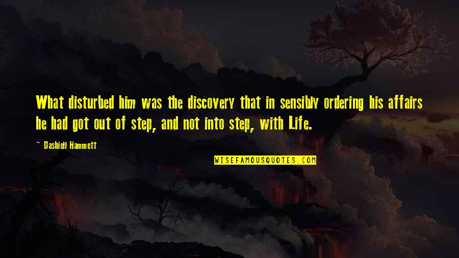 Men Denim Quotes By Dashiell Hammett: What disturbed him was the discovery that in