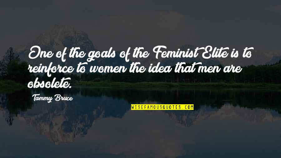 Men That Quotes By Tammy Bruce: One of the goals of the Feminist Elite