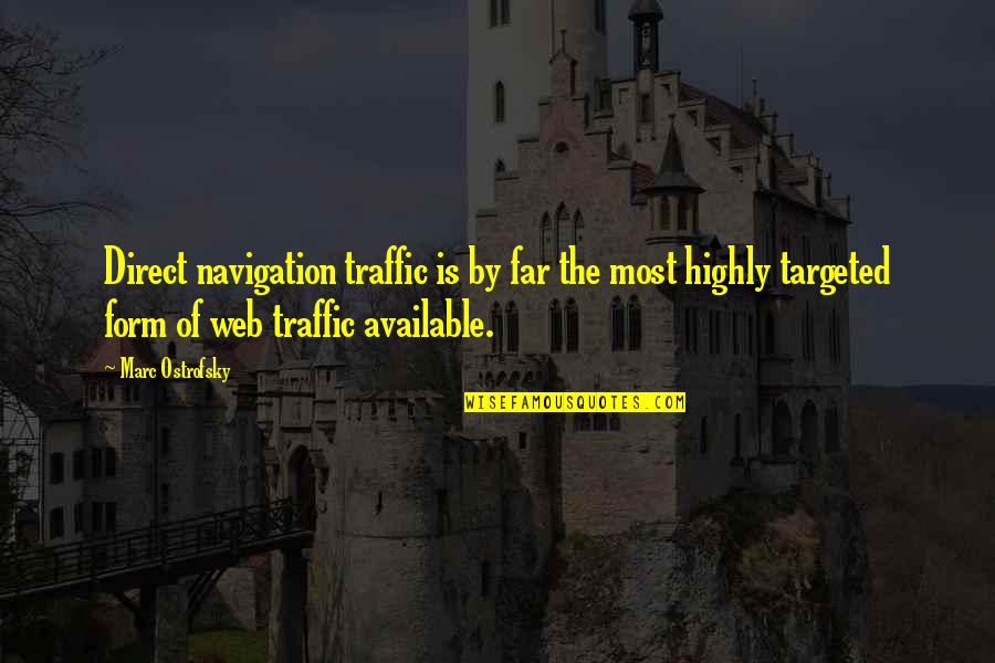 Menaced Woods Quotes By Marc Ostrofsky: Direct navigation traffic is by far the most Menaced Woods Quotes By Marc Ostrofsky: Direct navigation traffic is by far the most
