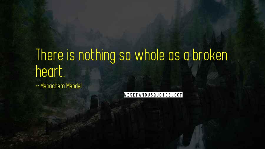 Menachem Mendel quotes: There is nothing so whole as a broken heart.