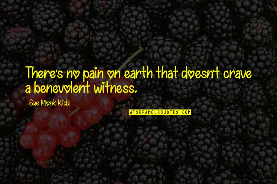 Mencionaban Quotes By Sue Monk Kidd: There's no pain on earth that doesn't crave