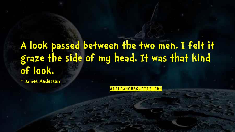 Mendacia Sg Quotes By James Anderson: A look passed between the two men. I