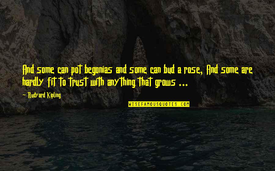 Mendandan Quotes By Rudyard Kipling: And some can pot begonias and some can Mendandan Quotes By Rudyard Kipling: And some can pot begonias and some can