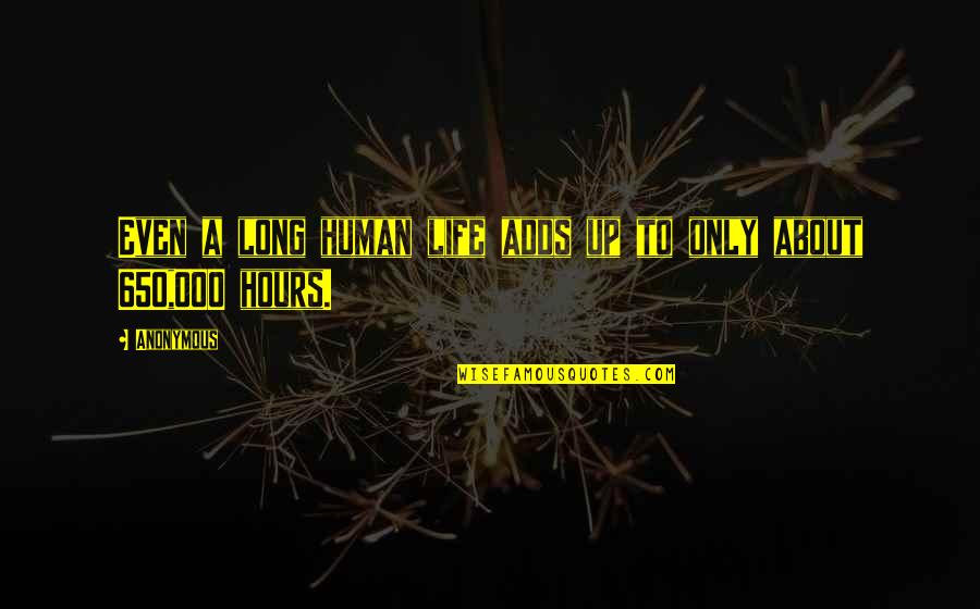 Mendatangkan Rezeki Quotes By Anonymous: Even a long human life adds up to