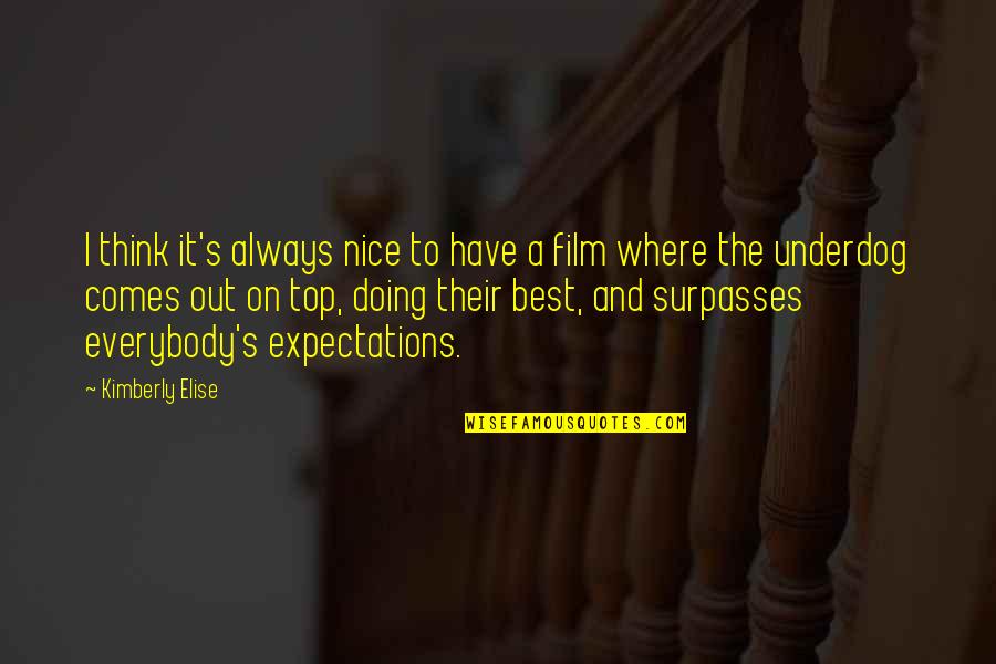 Mendicants Quotes By Kimberly Elise: I think it's always nice to have a Mendicants Quotes By Kimberly Elise: I think it's always nice to have a