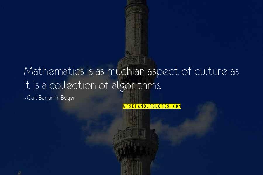 Mending Mother Daughter Relationship Quotes By Carl Benjamin Boyer: Mathematics is as much an aspect of culture Mending Mother Daughter Relationship Quotes By Carl Benjamin Boyer: Mathematics is as much an aspect of culture