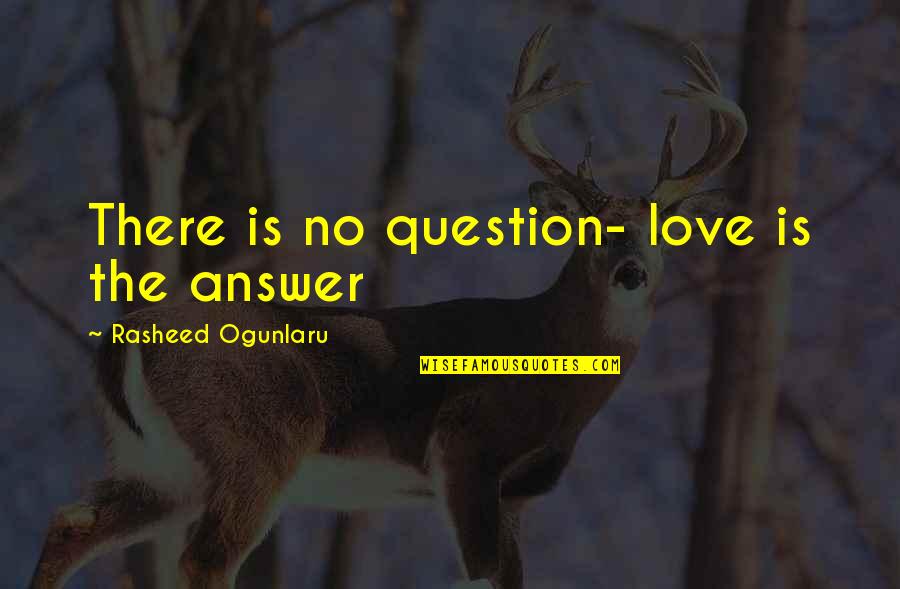 Mendl's Quotes By Rasheed Ogunlaru: There is no question- love is the answer Mendl's Quotes By Rasheed Ogunlaru: There is no question- love is the answer