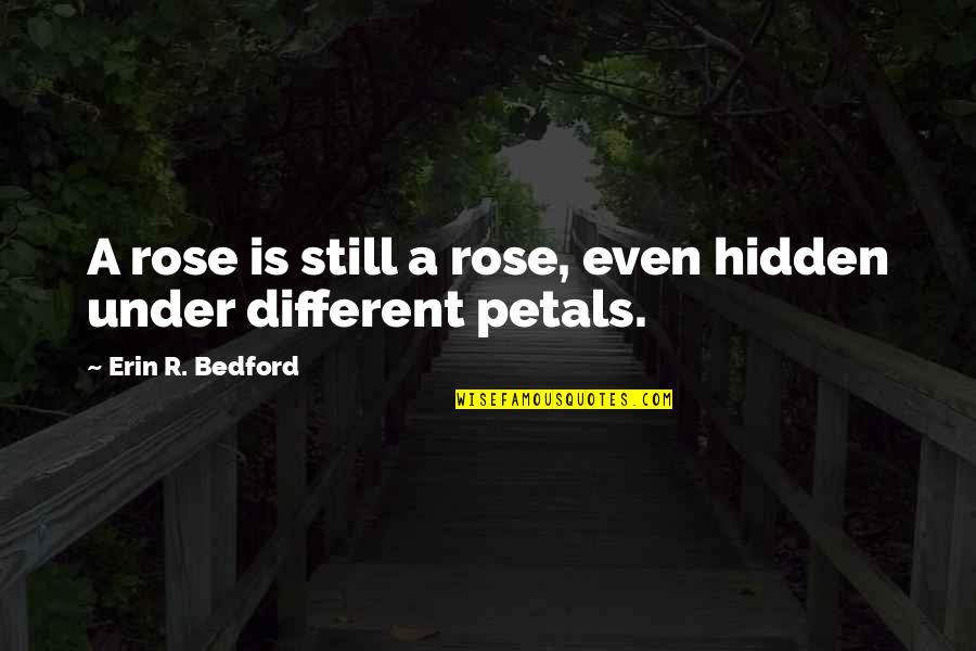 Menean Tucha Quotes By Erin R. Bedford: A rose is still a rose, even hidden