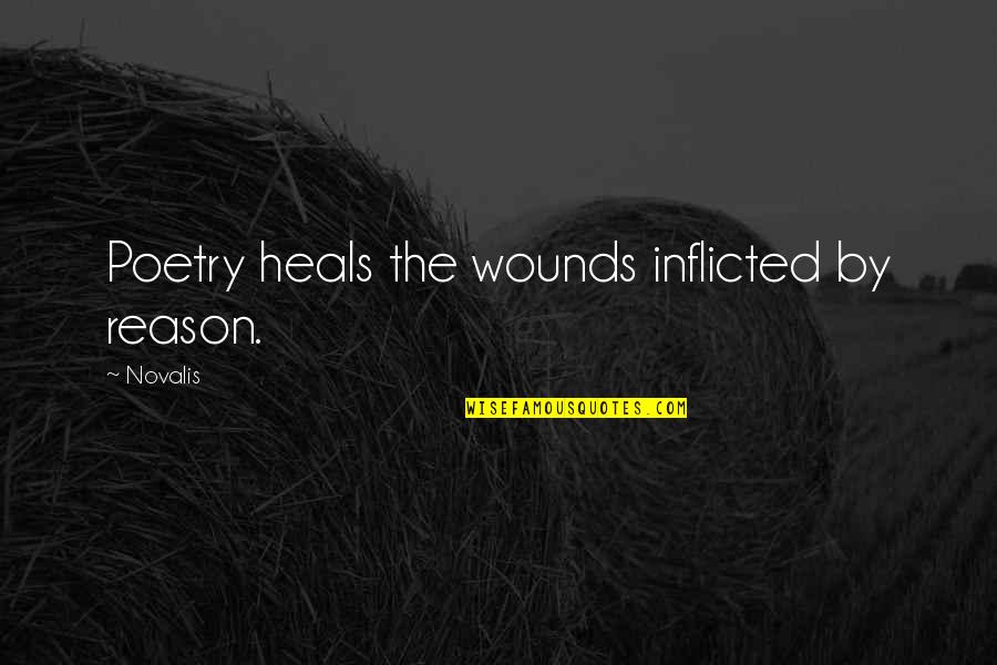 Mengeles Laboratory Quotes By Novalis: Poetry heals the wounds inflicted by reason.