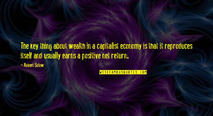 Menghambat Quotes By Robert Solow: The key thing about wealth in a capitalist Menghambat Quotes By Robert Solow: The key thing about wealth in a capitalist