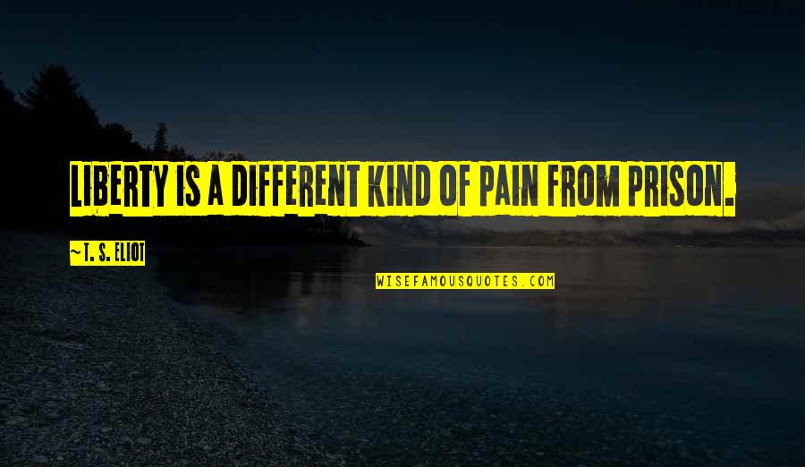 Meninggalkan Manusia Lama Quotes By T. S. Eliot: Liberty is a different kind of pain from Meninggalkan Manusia Lama Quotes By T. S. Eliot: Liberty is a different kind of pain from