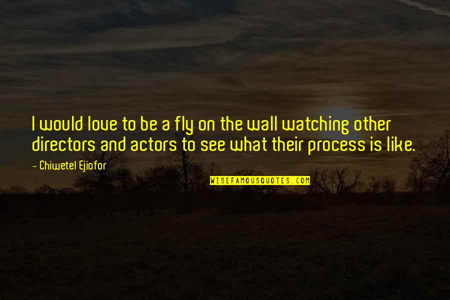 Meniup Lilin Quotes By Chiwetel Ejiofor: I would love to be a fly on Meniup Lilin Quotes By Chiwetel Ejiofor: I would love to be a fly on
