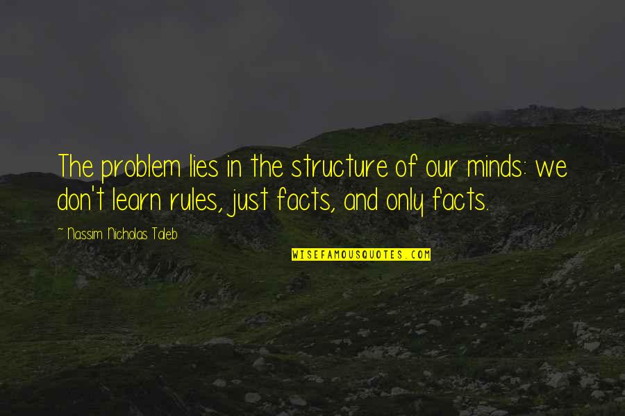 Menjodohkan Gambar Quotes By Nassim Nicholas Taleb: The problem lies in the structure of our