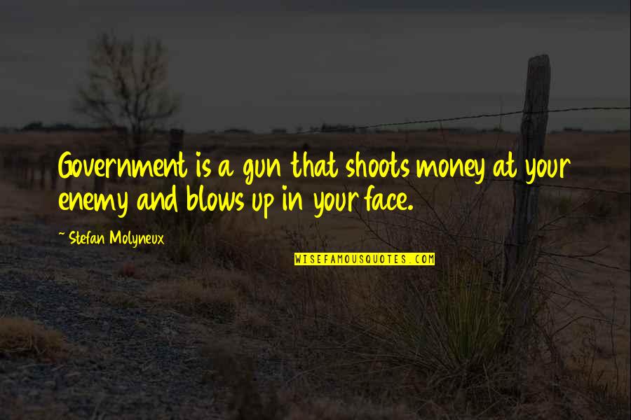 Menk Mufti Quotes By Stefan Molyneux: Government is a gun that shoots money at