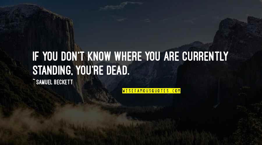 Menkaura Quotes By Samuel Beckett: If you don't know where you are currently Menkaura Quotes By Samuel Beckett: If you don't know where you are currently