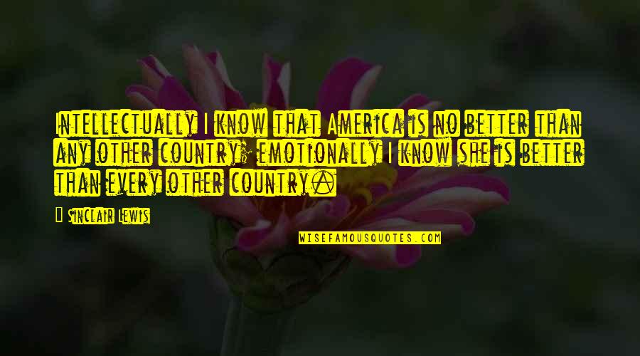 Mennonites In Chihuahua Quotes By Sinclair Lewis: Intellectually I know that America is no better Mennonites In Chihuahua Quotes By Sinclair Lewis: Intellectually I know that America is no better