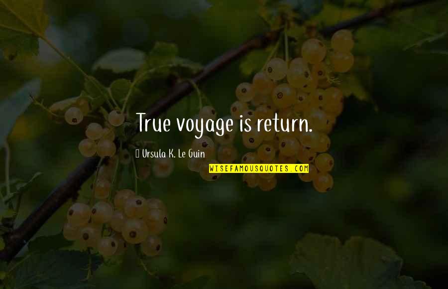 Mens Shoe Quotes By Ursula K. Le Guin: True voyage is return.