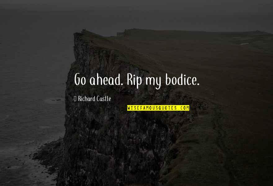 Mental Hospital Quotes By Richard Castle: Go ahead. Rip my bodice.