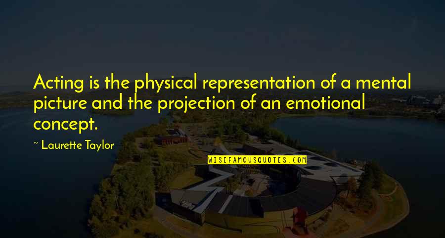 Mental Vs Physical Quotes By Laurette Taylor: Acting is the physical representation of a mental