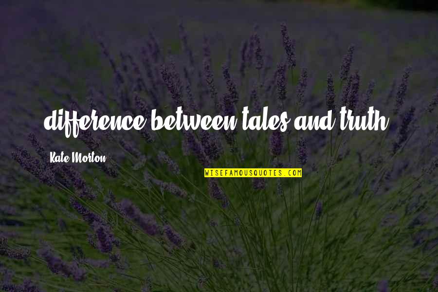 Menthols Cigarettes Quotes By Kate Morton: difference between tales and truth, Menthols Cigarettes Quotes By Kate Morton: difference between tales and truth,