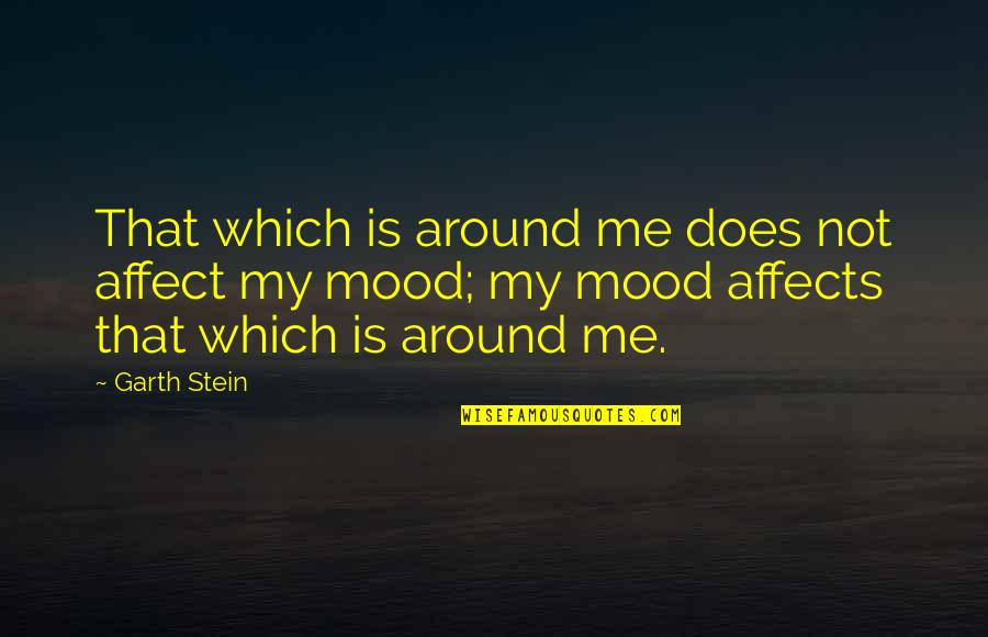 Menthols Quotes By Garth Stein: That which is around me does not affect