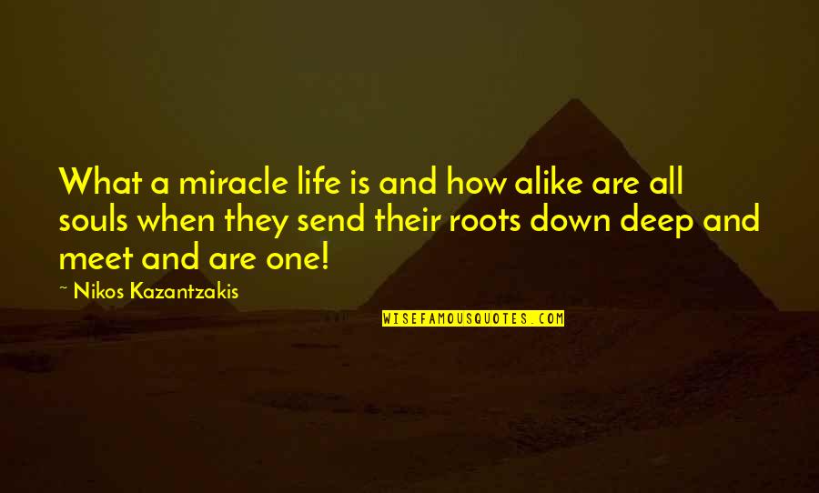 Menti Quotes By Nikos Kazantzakis: What a miracle life is and how alike